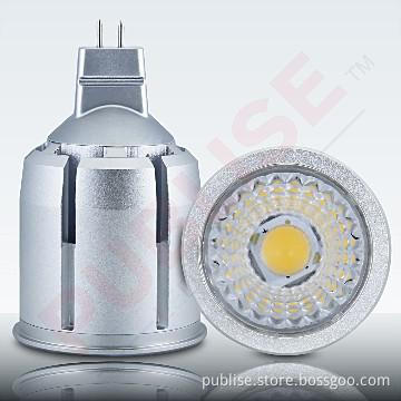 ErP TUV CE SAA CREE COB Patent 12 volt LED MR16 8W Silver